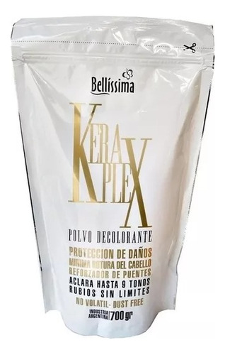 Polvo Decolorante Bellisima Keraplex Tono Blanco X700g