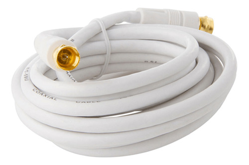Cable Coaxial Con Term F Blanco 3mt Macrotel