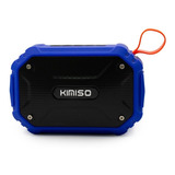 Caixa De Som A Prova D'água Bluetooth Portátil  Kimiso-112 Cor Azul 110v/220v