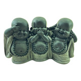 Figura Tres Budas Bebes 10.5cm Deco Interior Adorno Zn Ct