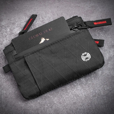 Cartera Rfid Seguridad Antirrobo Multifuncional Portátil Par