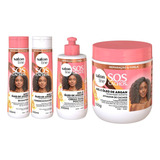 Salon Line Kit Sos Cachos Mel Shampoo+cond+creme P.+ativador