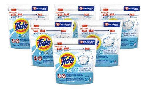 Tide Pods Free&gentle Detergente En Capsulas 6 X 16 Unid