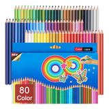 80 Colores Lápices De Arte Profesional Aceite Dibujo Kit