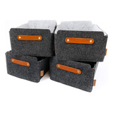 Set De 4 Cajas Darkgrey Pequeño