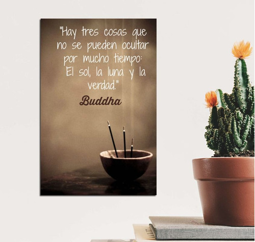 Vinilo Decorativo 50x75cm Frases Buda Budismo Verdad Sol