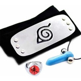 Naruto Shippuden Collar Anillo Itachi Bandana En Blíster