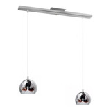 Lamparas Colgantes 3 Luces E27 Bocha Cromo C/base 58 Cm Deco