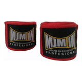 Vendas Para Box Algodón Mma Kick Boxing 4.5 Mts Mjm In Color Rojo