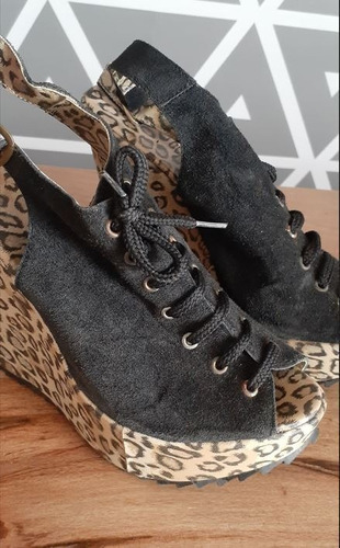 Zapatos Animal Print Plataforma Super Comodos T38 Como Nuevo