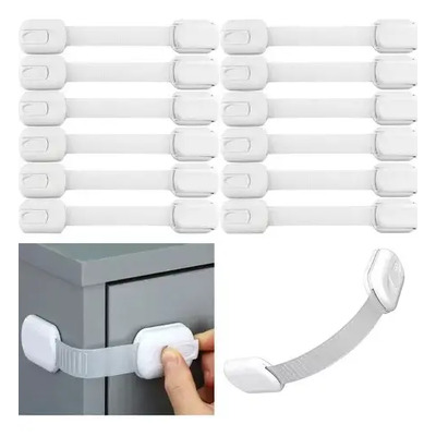 12 Pcs Seguros Para Bloqueador De Puertas Cajones Bebes | Meses sin interés