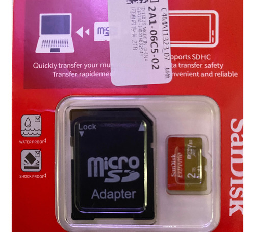 Tarjeta De Memoria Micro Sd Sandisk Extreme 2tb