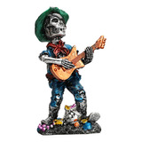 Estatuilla De Banda De Calavera, Estatua De Guitarra Argenta