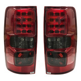 Juego De Faro Trasero C H S 10 12/ad Rojo Con Fume Led