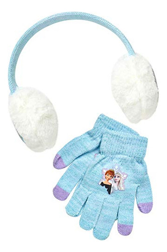 Conjunto De Protetores De Ouvido E Luvas Disney Frozen Elsa