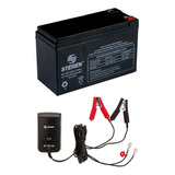 Bateria Pila Recargable 12v 7ah Para Alarmas Ups + Cargador