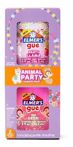 Slime Elmers Gue Listos Para Usar Animal Party 236.5ml X 2u.