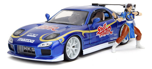 Street Fighter 1:24 1993 Mazda Rx-7 - Coche Fundido A Presin