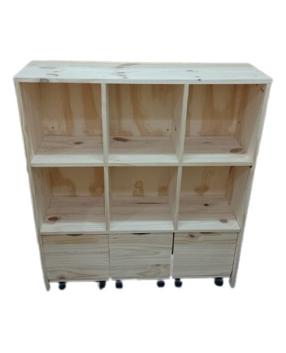 Mueble Juguetero Guardado Organizador Juguetes Baul C Ruedas