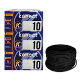 Cable Electrico Cca Unipolar Konect 10x100 M. Negro 3 Piezas