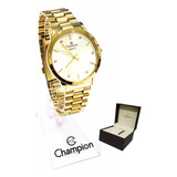 Relógio Champion Feminino Analógico Elegance Cn24057w Cor Da Correia Dourado 1 Cor Do Bisel Dourado Cor Do Fundo Branco