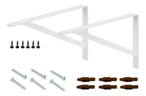 2 Mensulas Reforzada 32.5x50cm P/repisa Con Pijas Y Taquetes