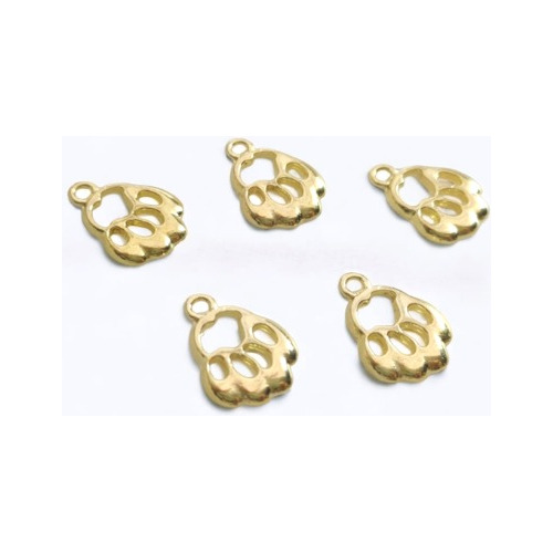 Dije Baño De Oro 18k, Patita De Perro, Set De 6 Unidades