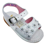 Huaraches Marca Kinder Para Niña 6631 Blanco 14.5 Al 17 R