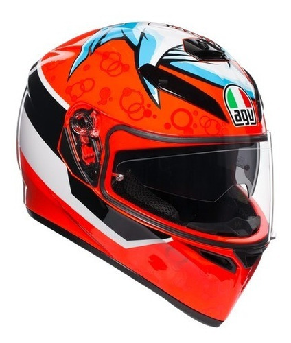 Casco Agv K3 Sv Attack Vallentino Rossi Doble Visor