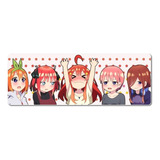 Mouse Pad Gamer Xl (80x28,5cm) Anime Cod:099 - Quintillizas