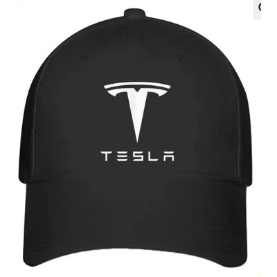 Gorra De Béisbol Flexfit Con El Logotipo De Tesla En Negro E