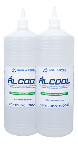 Kit 2 Álcool Isopropílico 99,8% Pci Eletrônicos 1l