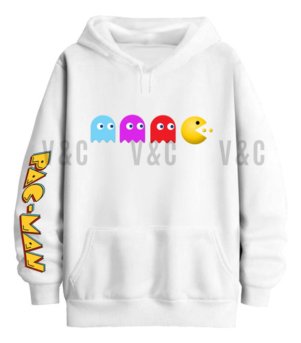 Buzo Canguro Pacman Hombre Mujer Unisex