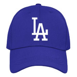 Gorra Azul Los Angeles Logo Terciopelo Beisbol Ajustable