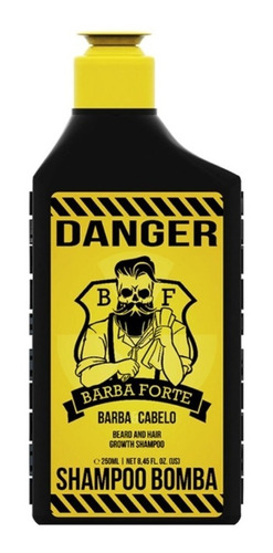 Shampoo Hidratación Y Crecimiento Danger Barba Forte 250 Ml