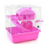 Gaiola Hamster Happy Home Completa Rosa 27cm X 21cm X 27cm