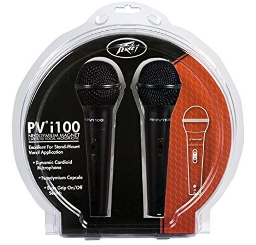 Peavey Pvi 100 - Pack De 2 Micrófonos Dinámicos Para Card