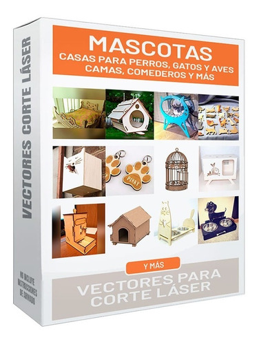 Pack Vectores Corte Láser Casas Y Accesorios Para Mascotas