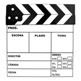 Claqueta Formica Blanco Y Negro Para Cine En Español