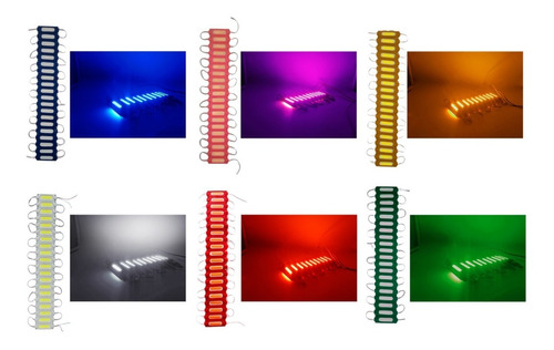 100 Piezas Módulos 6 Led Cob 5730 Encapsulado Varios Colores