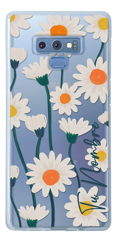 Funda Para Galaxy Para Mujer Flores Margaritas Con Nombre