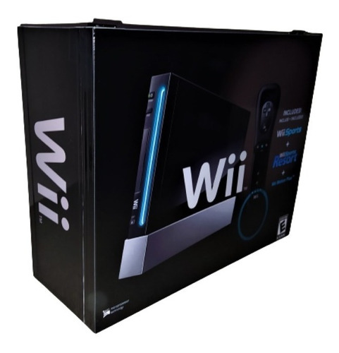 Caixa Vazia Nintendo Wii Preto De Madeira Mdf