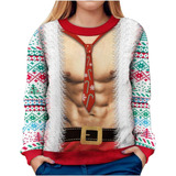 Suéter Unisex Divertido Y Feo De Navidad Estampado 3d,...