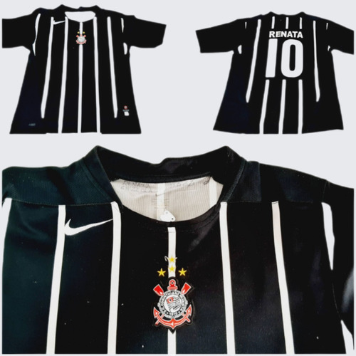 Camisa Corinthians Infantil Personalização Renata Futebol 