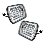 Par Faros Unidad 15 Led 5x7 Rectangular Bicolor Blanco Ámbar