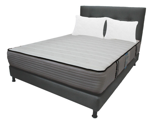 Combo Resortado Doble Caribe + Base Cama + Cabecero+almohada