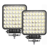 Par Faros 42 Led Auxiliar Fija Jeep Auto Camiones 7100 Lm