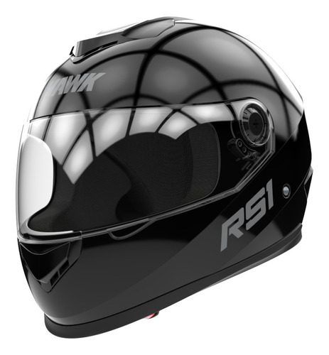 Casco Moto Hawk Rs1 Integral Negro Brillo Tienda Oficial