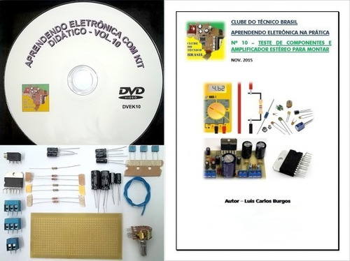 Livro,dvd,kit Eletrônica.teste Componentes/amplif.estéreon10