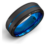 Anillos De Acero Inoxidable Para Hombre Azul Y Rojo Ringful